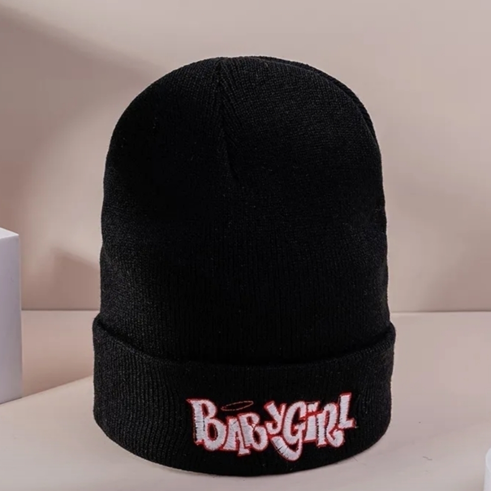 Nwot woman's beanie "babygirl" Thick Cap knit cap